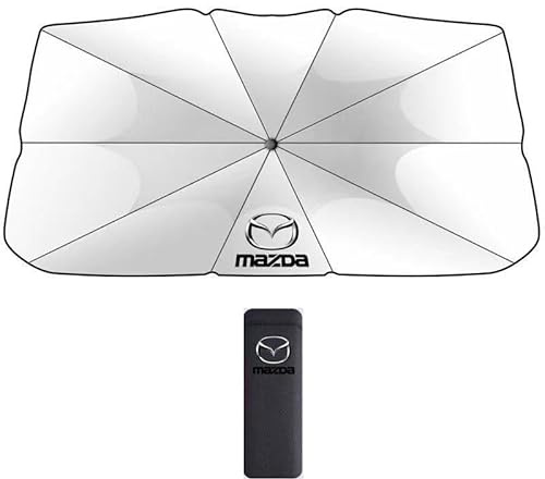 XYTUAT Auto Windschutzscheiben Sonnenschutz Schirm, Für Mazda CX-5 2012-2024, Frontscheibe Sonnenblende Faltbar Sonnenschirm