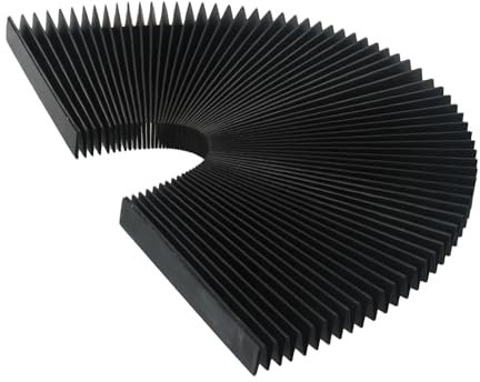 MSEURO CNC-Maschinenschutz, Staubschutztuch, Fräsmaschine, flexibles, dreilagiges Tuch, Schutz, flache Akkordeonbalgabdeckung, CNC-Werkzeugmaschine Lucky(130mm)