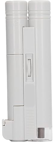 LED-beleuchtetes Taschenmikroskop 150X Doppelrohr Tragbare Handmikroskope mit Skala