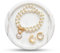 Natural Marble Tray for Jewelry Dish, Round Decorative, Vanity, Bathroom, 7.48-inch Marble Tray for Kitchen,Home Décor - White