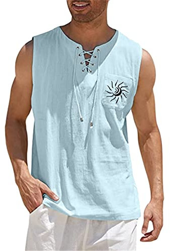 Ärmellos Tshirt Herren Muscle Top Tee Top für Men Shirt Slim Fit Sportshirt Einfarbig Achselshirt Print Axelshirt Bequeme Shirt Stretch Tank Top Freizeit Laufshirt Festival Unterhemd