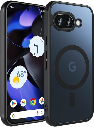 BESINPO Magnetisch Für Google Pixel 9A Hülle, Militärschutz Handyhülle Pixel 9A Stoßfest Kratzfest Robust Schutzhülle Matt Transluzente Dünn Case Cover (Schwarz)