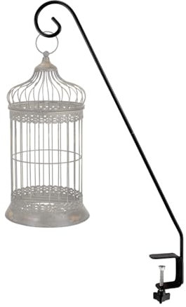 Mxshc Deck Hook for Bird Feeder, Bird Feeder Pole for Deck Railing, Adjustable Quick-Release Clamp Flower Pot Brackets for Balcony Yard Garden Porch Plant Display