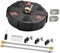 perfk Pulitore Rotante per superfici Pollici con Ruote, Accessorio per idropulitrice da 2500 PSI, Attacco rapido da 1/4 per Patio, marciapiede, Ponte,