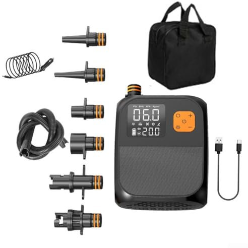 Pompe à air électrique, 8000 mAh, portable, sans fil, rechargeable, pompe de gonflage électrique pour kayak, voiture, piscine