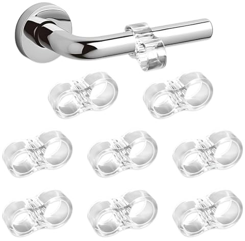 KAHZOR 8 PCS Fermaporta Maniglia - Paracolpi Porta - Proteggi Maniglia Porta, Salva Muro Per Protezione Di Pareti E Mobili, Gommini Per Porte Trasparenti In Silicone