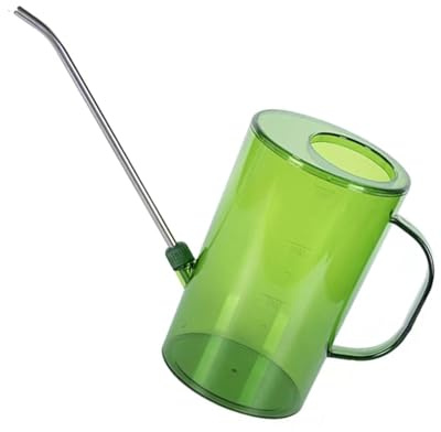ZYKEJJDDAK Arrosoir transparent de 2 L avec échelle et buse longue en acier inoxydable pour la croissance des plantes d'intérieur et d'extérieur avec poignée ergonomique
