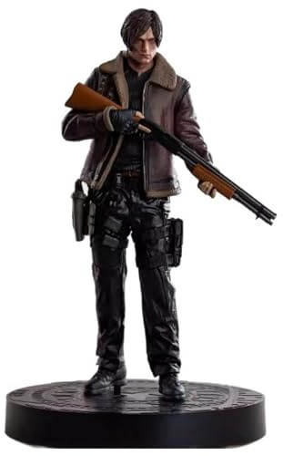 REOZIGN Leon-Figur mit langem Speer, Leon Scott Kennedy Action-Figur, 29 cm, Spielmodell, handgefertigt, Statue, Sammlung, Geschenk