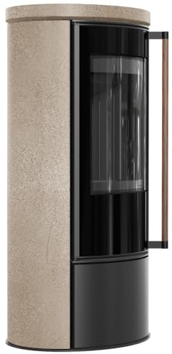 KRATKI ERIK Ø150 5,5 kW Keramikofen GOLD SATIN Griff Jatoba Türsystem