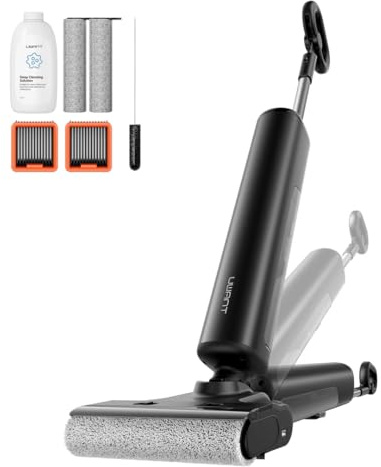 UWANT D600 Wet Dry Aspirapolvere Lavapavimenti Senza Filo Lava e Aspira con Acqua Calda 100°C, 23.000Pa, Autopulizia RGB 4D + Deodorazione, Lavapavimenti Autopulente, Pulizia Bordi 0mm, Anti-Groviglio