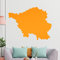 KIWISTAR Bundesland Saarland - Saarbrücken Wandtattoo in 6 Größen - Wandaufkleber Wall Sticker - Dekoration, Küche, Wohnzimmer, Schlafzimmer, Badezimmer