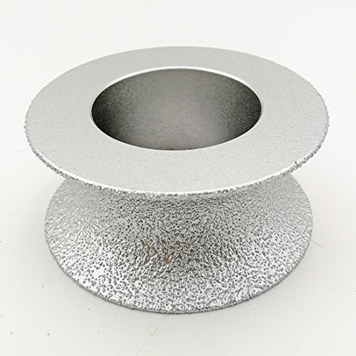 DIATOOL 75MM Meule Diamantée Brasée Sous Vide Bord demi-rond Profilé de Bordure pour Profilé en Pierre Main Meule Diamantée Grit 60 Diamant Hauteur 30mm