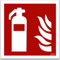 Feuerlöscher Aufkleber Sticker Zeichen Brandschutzzeichen, 1 St. 10x10 cm
