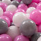 KiddyMoon 300 ∅ 7Cm Kinder Bälle Spielbälle Für Bällebad Baby Plastikbälle Made In EU, Grau/Weiß/Rosa