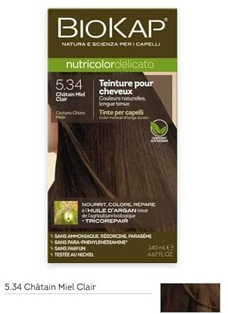 Delicato 5.34 castaño claro miel 140 ml (Castaño cobre)