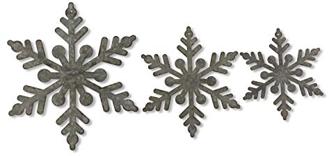 K&K Interiors 53067B Dekofigur Schneeflocke, 3-teilig