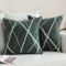 MIULEE Weihnachten Kissenbezug Dekorative Chenille Geometrisch Moderne Dekokissen Kissenbezüge Kissenhülle Zierkissen Sofakissen Für Sofa Wohnzimmer Schlafzimmer 2er Set 45x45 cm Dunkelgrün