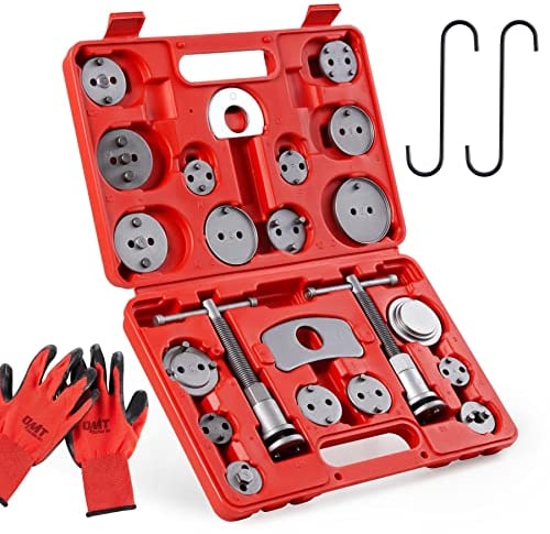 Orion Motor Tech 24 Pezzi Set di Arretratore Pistoncini Freni e Ripristino Pistone del Freno, Pinza Freno a Disco Universale Professionale per la Sostituzione di Pistone dei Freni con Custodia