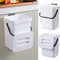 Awekliy Compost Bin for Kitchen Counter, Hanging Small Trash Can Under Sink,1.3 Gallon Mountable Compost Bucket,Scraps Bucket Trash Pail with Airtight Lid. No Odor,for Cabinet/Bathroom/Camping(White)