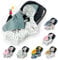 XXL Einschlagdecke Babyschale SOMMER FRÜHLING Autositz mit Klettverschluss leicht universal, Gr. XXL 0-12 Monaten ganzjährig eukalyptus