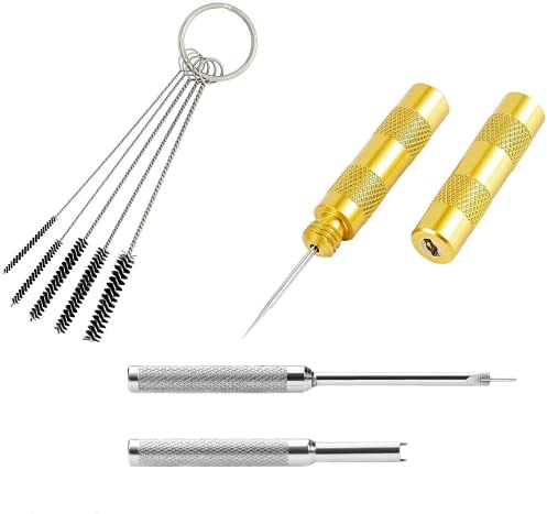 Rosemary Airbrush Cleaning Repairing Set Airbrush Cleaning Kit Includes 3 Different Upgraded of Airbrush Repair Tool,5 Different Diameters Brushes