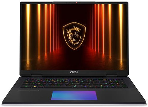 MSI Titan 18 HX AI A2XWIG-402FR : Intel Core Ultra 9 285HX - 64GB DDR5 - SSD 6TB - Nvidia RTX5080 16GB - 18' UHD+ Miniled 120Hz - Windows 11 Professionnel