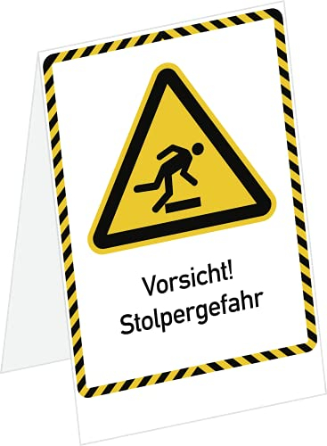 Aufsteller FACILIS Vorsicht Stolpergefahr, Kunststoff, 330x505 mm