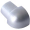 Dalsys Coin Extérieur 10mm, Aluminium Anodisé Quart de Cercle Chrome Brillant