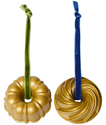 Nordic Ware Gugelhupfen-Ornament-Set, goldfarben, 2-teilig