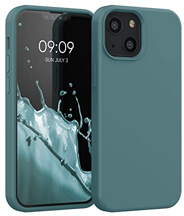 kwmobile Carcasa Compatible con Apple iPhone 13 Mini Funda - Case TPU y Silicona antigolpes - Apto Carga inalámbrica - Noche ártica