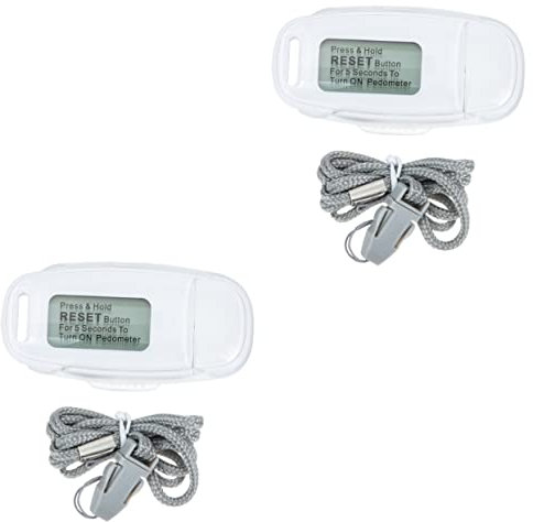 CLISPEED 2 Ensembles Podomètre 3D Podomètre pour L'extérieur Pas De Marche Podomètre pour Courir Podomètre LCD Étape Pratique Podomètre pour Chien Blanche Enfant La Batterie Abdos Poignet