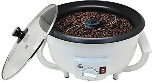 Electric Coffee Bean Roasting Machine Small Household Coffee Roaster Machine Stainless Steel Electric Drum Type Rotation Peanut Bean Roaster (Color : Thermostat)