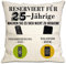 Bommex 25 Jahre Geschenk Tasche Kissenbezug für 25 Jahre alt Frauen Männer Mädchen Jungen 25 Geburtstag Geschenk für Familie Freunde (25. Geburtstag)