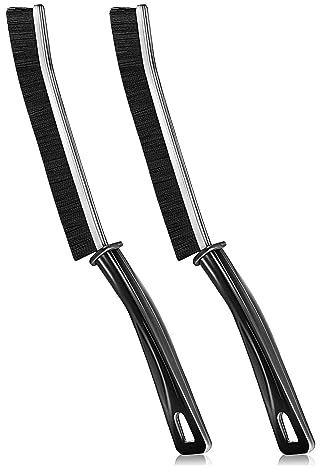 KOBOKO Fugenbürste, Fugenbürste Bad mit Griff Design, Cleaning Brush, Hart Borstige Spaltreinigungsbürste, Multifunctional Gap Window Groove Cleaning Brush für Badezimmer, Küche (2 Stück,Schwarz)
