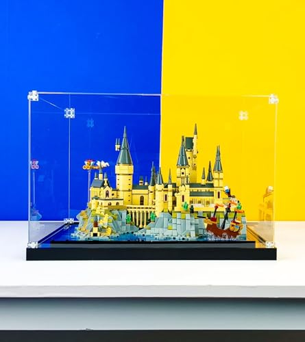 icuanuty Acryl Vitrine für Lego Harry Potter Hogwarts Schloss und Gelände 76419 Bauset, Geschenkidee für Erwachsene, baubare Vitrine Modell Vitrine