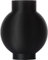 3D Vase Dekovase Almina 20cm Bodenvase Blumenvase Deko Vase Pampasgras Trockenblumen (Schwarz)