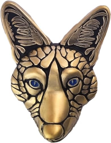 Blue-Eyed Fox Door Knocker Handcrafted in Solid Cast English Brass by The Metal Foundry. Inspire Your Door Hardware with This Unique Handmade Home Decor Doorbell Alternative
