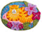 Hawthorn Handmade Filz-Broschen-Set mit Ingwerkatze, Bastelsets für Erwachsene, inklusive Wollfilzbögen, DMC-Garn, Sticknadel, Anleitung und mehr, ideales Basteln für Erwachsene, 8 cm Durchmesser