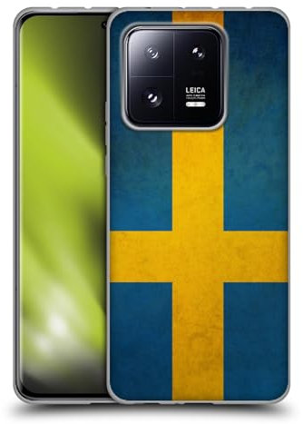 Head Case Designs Sweden Swedish Sverige Flag Vintage Fahnen Soft Gel Handyhülle Hülle kompatibel mit Xiaomi 13 Pro 5G