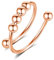 INFUSEU Fidget Ring Damen, Fidget Angstring Rosegold Ringe Verstellbar Bead Einstellbare Spinner Worry Schmuck Anxiety Ring Geschenk für Frauen Damen Mädchen