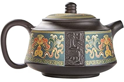 Moisture 260ML Juego de té de Kung Fu Tetera Exquisita Hecha a Mano Tetera de Oficina para Sala de Estar Tetera Individual con Tetera con Filtro (Púrpura 260ml)