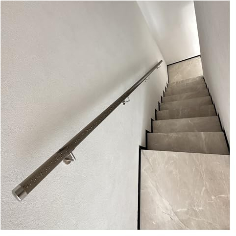 Handlauf Geländer Handläufe Klarer Acryl-Handlauf für Treppen – 1m 2m 3m 4m 5m 6m rutschfest schwarz transparent, für Innentreppen, Handläufe, komplettes Set für Zuhause Kindergarten Flur Geländer Dac