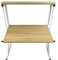 HUOLE Microonde Allungabile,Ripiano Per Microonde In Acciaio Al Carbonio,Ripiano Per Microonde Regolabile A 1 Livelli Con Organizer Per Spezie,Organizer Stoviglie-65 * 54 * 30 cm-giallo noce