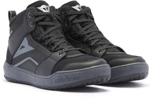DAINESE Suburb D-WP Shoes Wmn, Scarpe Moto Impermeabili Donna, Nero/Grigio Ferro/Metal, 41 EU
