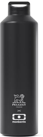 monbento - MB Steel Graphic Bloom Thermoskanne, 500 ml, Blumenmotiv – Thermosflasche hält warm / kalt – ideal für Wasser, Aufgüsse, Tee, Kaffee usw