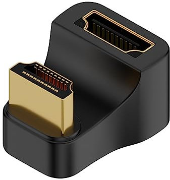 antianzhizhuang 60Hz 180 Degree Adapter Male To Female Extender Extension Cable Connector For PC Display Monitor Laptop HDMI-comptible Extension Cable Port Saver Plug Splitter U-shaped Adapter For Pc