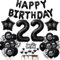 Deko 22. Geburtstag Mann Schwarz Tortendeko 22 Geburtstag Frau Luftballons 22. Geburtstag Schwarz Party Ballons 22 Geburtstag Dekoration Schwarz Geburtstagsdeko 22 Jahre Mann Deko Schwarze