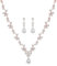 wynn's Wedding Jewellery Set for Women, Rose Gold Necklace Dangle Earrings Set, Rose Gold Bridal Bridesmaid Wedding Jewellery with White AAAAA Cubic Zirconia, Womens Jewellery Set Birthday Christmas