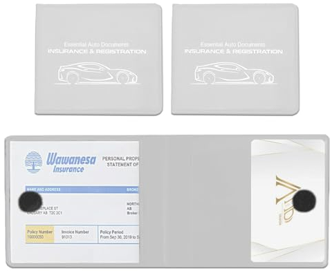 deemars 2PCS Der Inhaber des Fahrzeugs und der Versicherte, Die Papiere mit der Brieftasche Autokennzeichen und Die Zaumbeschriftung, Ausstattung Autos Teilen Gern Eine Kreditkarte (Weib)
