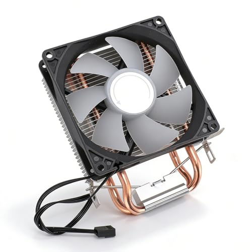 Enfriador de CPU, Ventilador de Doble Tubo de Calor 48CFM con Rodamiento Hidráulico para LGA 775 1150 1151 1155 1156 1200, para Am2 AM4 AM3 S-754 939 940 (Versión luminosa)